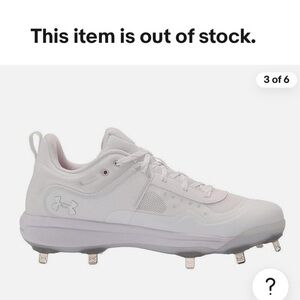 Under Armour Baseball/Softball Cleats
Women's Glyde MT Cleats White Size 6